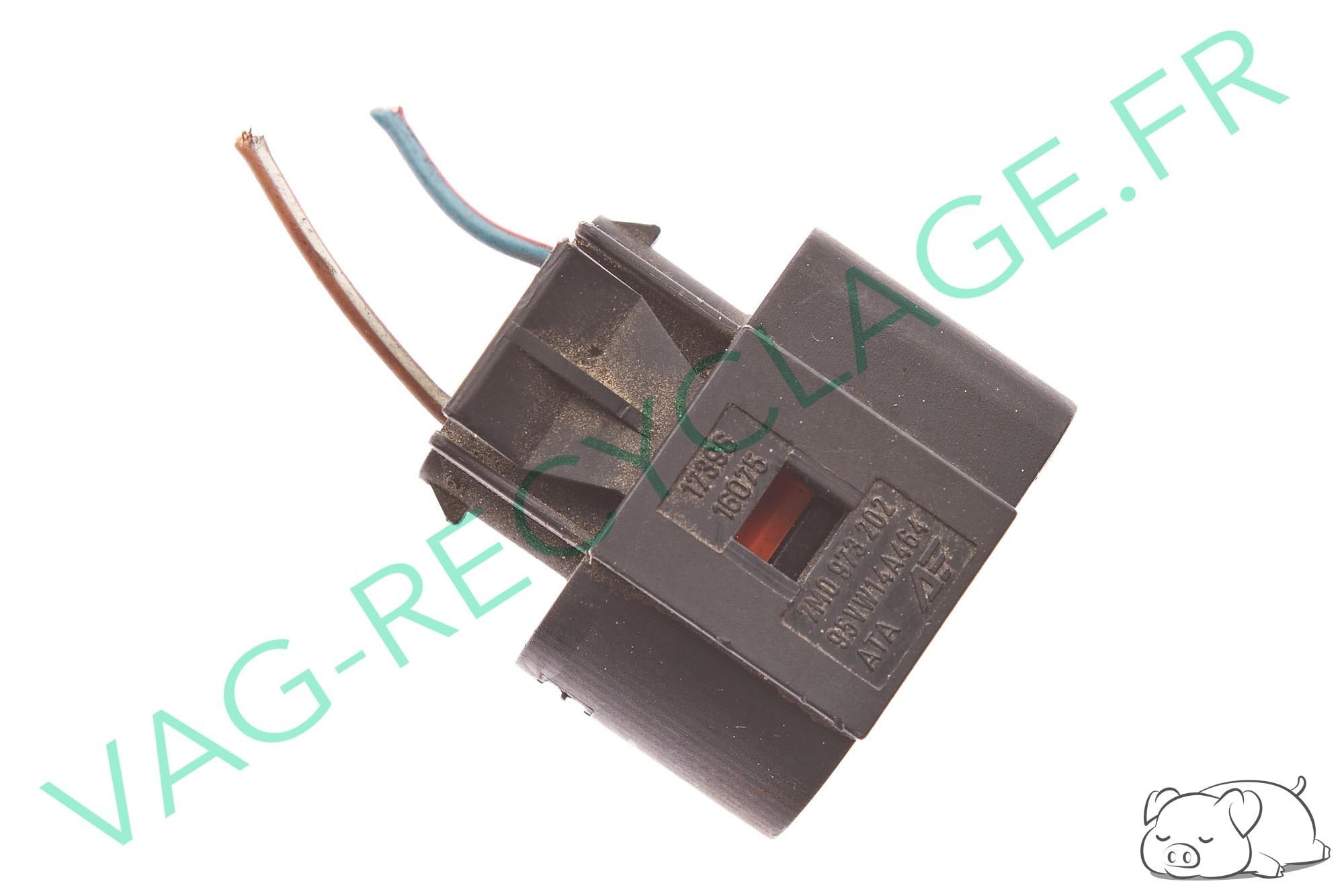 Boitier fiches plates 2 pôles 7M0973202 pour Skoda Seat Audi Volkswagen - Image 1