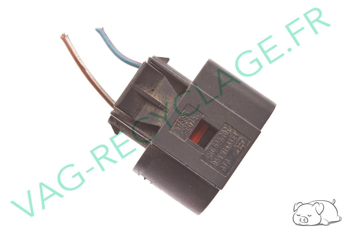 Boitier fiches plates 2 pôles 7M0973202 pour Skoda Seat Audi Volkswagen - Image 1