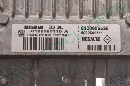 Calculateur moteur ECU 8200659536 8200592611 pour Renault Clio 3 1.5 DCI - Image 3