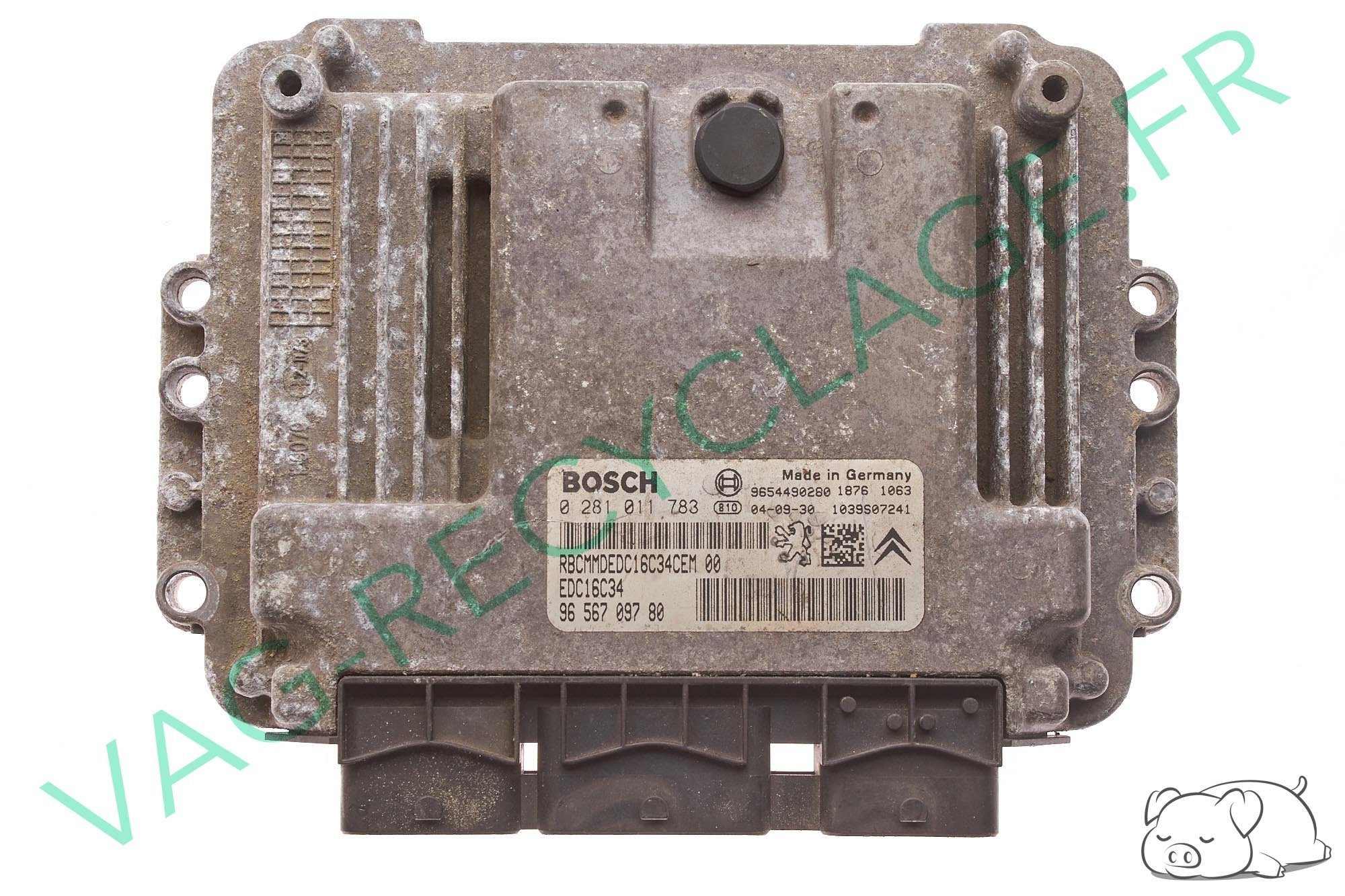 Calculateur moteur ECU Bosch EDC16C34 9656709780 0281011783 Peugeot 206 1.4HDI - Image 1