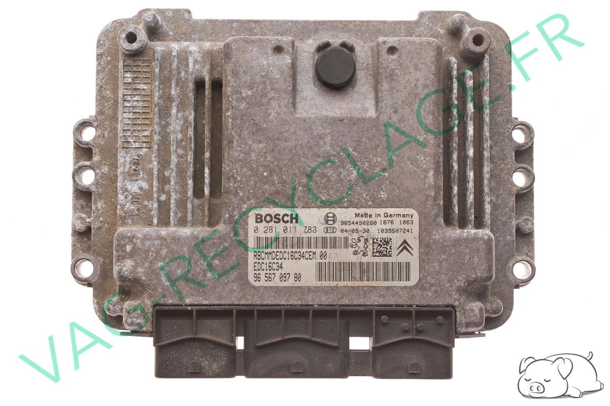 Calculateur moteur ECU Bosch EDC16C34 9656709780 0281011783 Peugeot 206 1.4HDI - Image 1