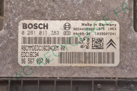 Calculateur moteur ECU Bosch EDC16C34 9656709780 0281011783 Peugeot 206 1.4HDI - Image 3