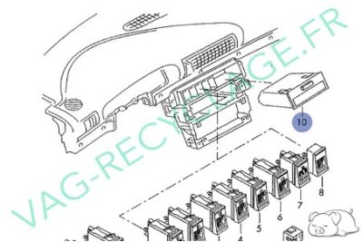 Vide-poches console centrale 8D0941561 pour Audi A4 B5 - Image 7