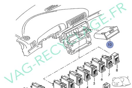 Vide-poches console centrale 8D0941561 pour Audi A4 B5 - Image 7