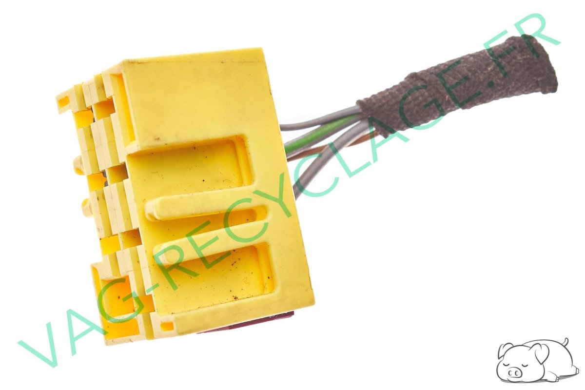 Fiche bouton 7 pôles jaune 8L0971971 pour Audi Skoda Seat Volkswagen - Image 1