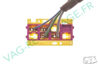 Fiche bouton 7 pôles jaune 8L0971971 pour Audi Skoda Seat Volkswagen - Image 3