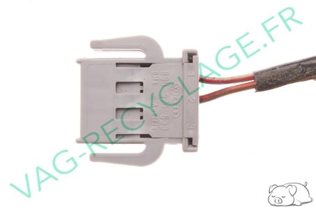 Fiche plate 3 pôles grise 893971633 pour Volkswagen Seat Skoda Audi - Image 1