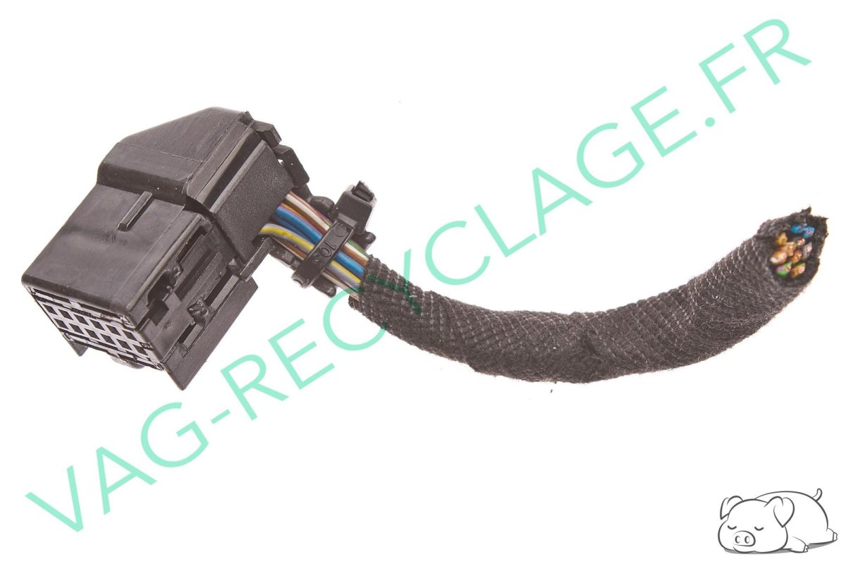 Fiche prise faisceau noir 443971883 pour Audi Seat Skoda Volkswagen - Image 1