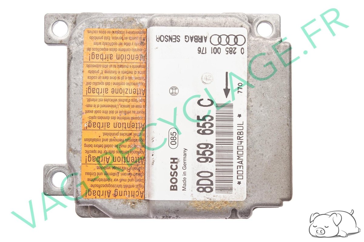 Module calculateur boitier airbag Bosch 0285001176 8D0959655C pour Audi A4 B5 - Image 1