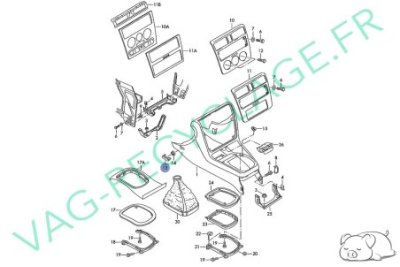 Cache boulon fixation console centrale Bleu 8D0863273 pour Audi A4 B5 Phase 2 - Image 4