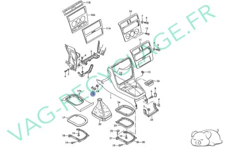 Cache boulon fixation console centrale Bleu 8D0863273 pour Audi A4 B5 Phase 2 - Image 4