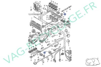 Support fiche faisceau 8D0937545D Audi A3 8L A4 B5 RS4 B5 A6 C5 RS6 C5 TT 8N - Image 4