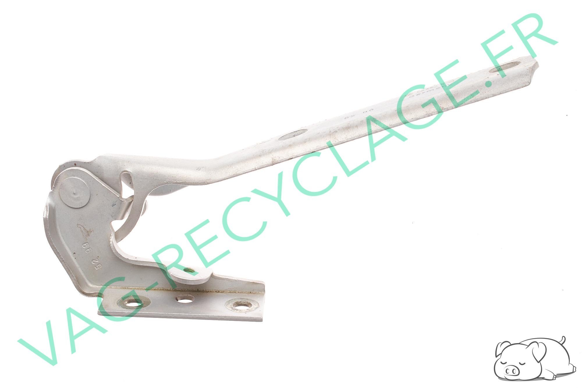 Charnière de capot moteur droite 3B0823302 Audi A4 B5 Audi RS4 B5 Gris clair - Image 1