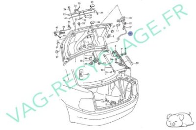 Barre de liaison serrure de coffre / barillet 8D5827543B Audi A4 B5 Berline - Image 6