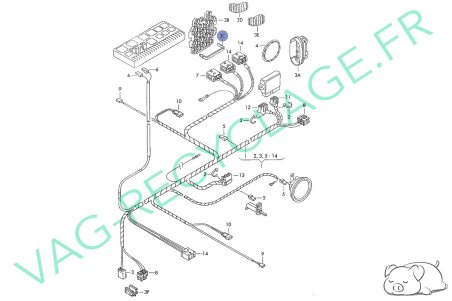 Clips blocage faisceau 8D0937083 pour Audi A4 B5 B6 B7 et Audi A6 C5 C6 - Image 2