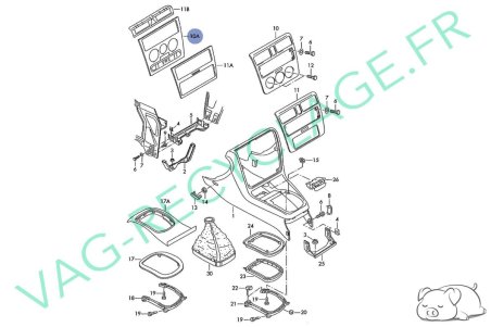 Cache console centrale chauffage 8D0863263T Audi A4 B5 phase 2 Audi RS4 B5 - Image 9