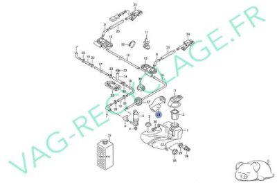 Support tuyau de lave-glace 8D0955845 pour Audi A4 B5 Phase 2 et Audi RS4 B5 - Image 3