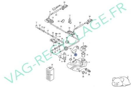 Support tuyau de lave-glace 8D0955845 pour Audi A4 B5 Phase 2 et Audi RS4 B5 - Image 3