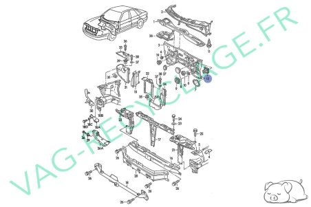 Passe câbles / faisceau 893971863C Audi 80 et Audi A6 C5 - Image 5