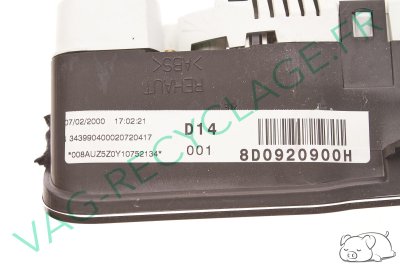Kit démarrage Audi A4 1.9TDI 90cv Compteur 8D0920900H Boitier ECU 038906012AF - Image 7