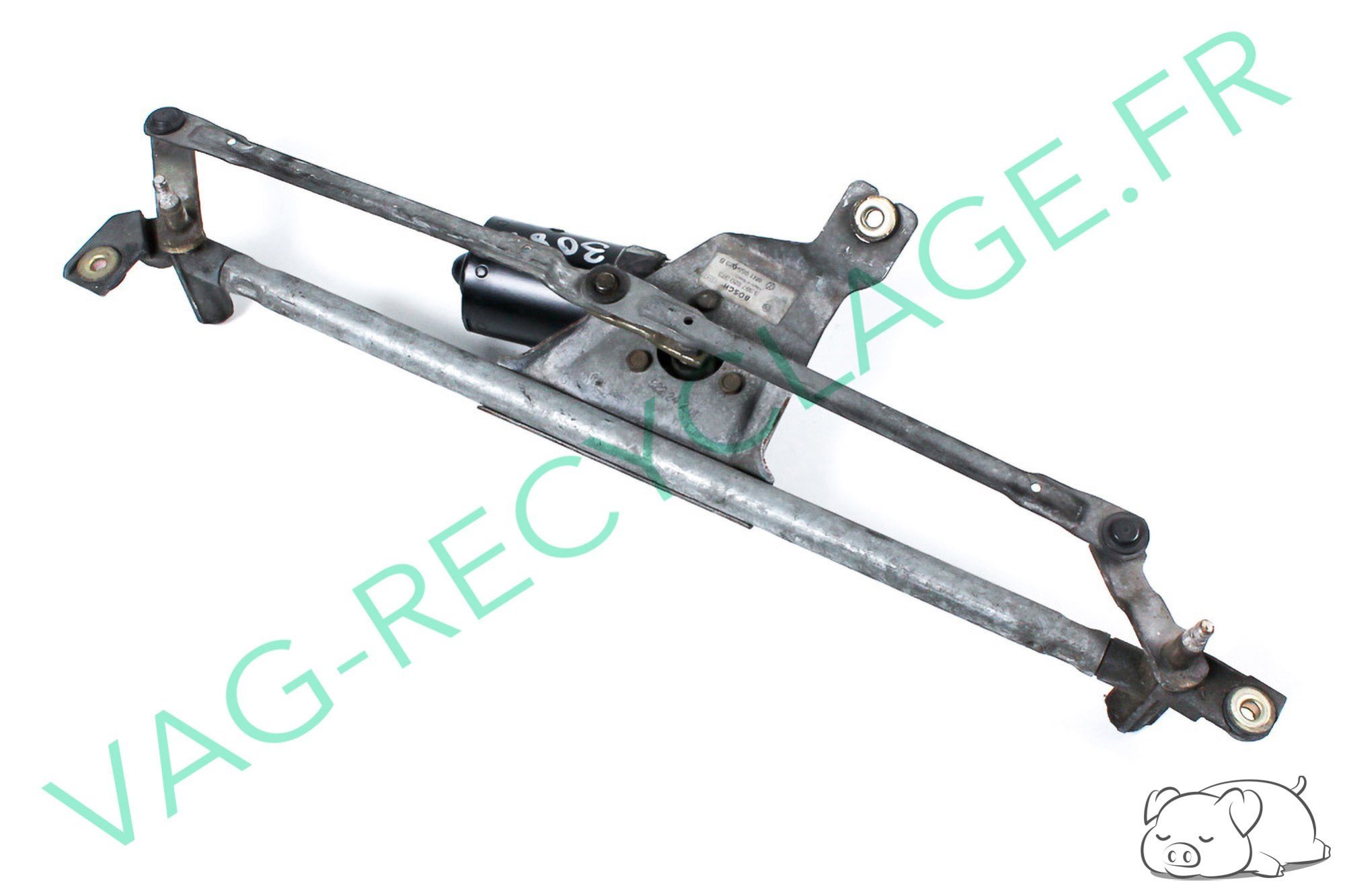 Moteur et mécanisme essuie-glace avant pour Polo 3 6N - Image 1