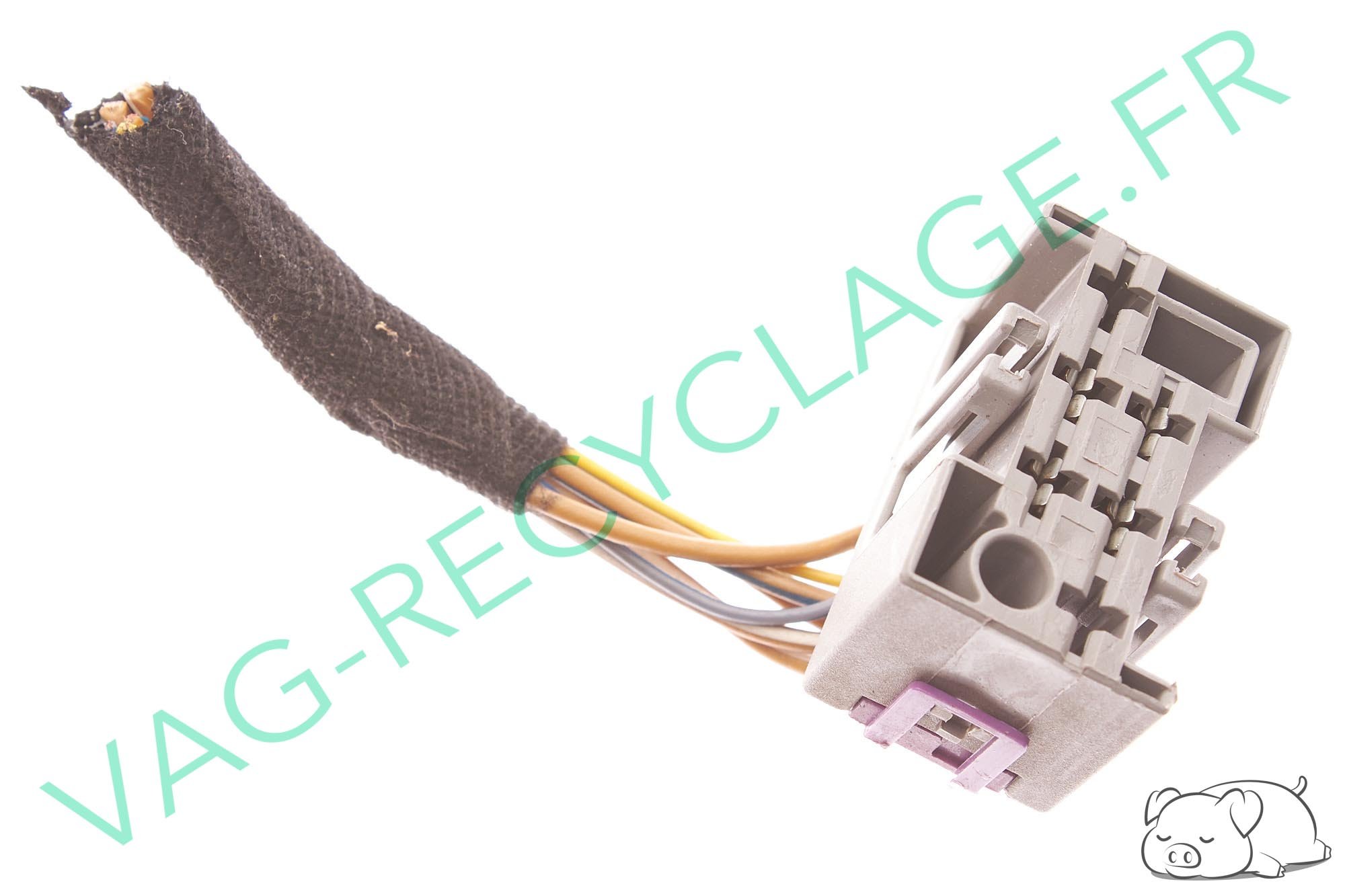 Fiche bouton 6 pôles grise 8L0971972 pour Audi Skoda Seat Volkswagen - Image 1