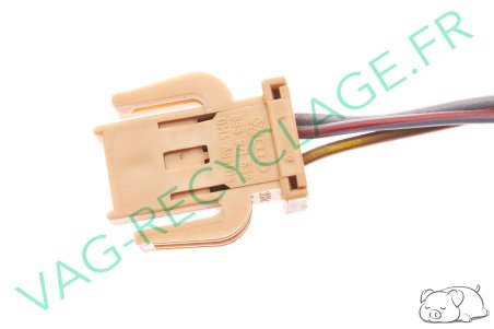 Fiche plate 2 pôles marron 893971632 pour Volkswagen Seat Skoda Audi - Image 1