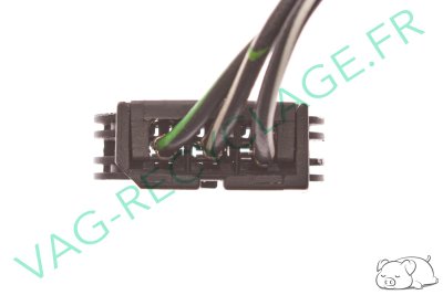 Fiche plate 3 pôles noire 893971633T pour Volkswagen Seat Skoda Audi - Image 4
