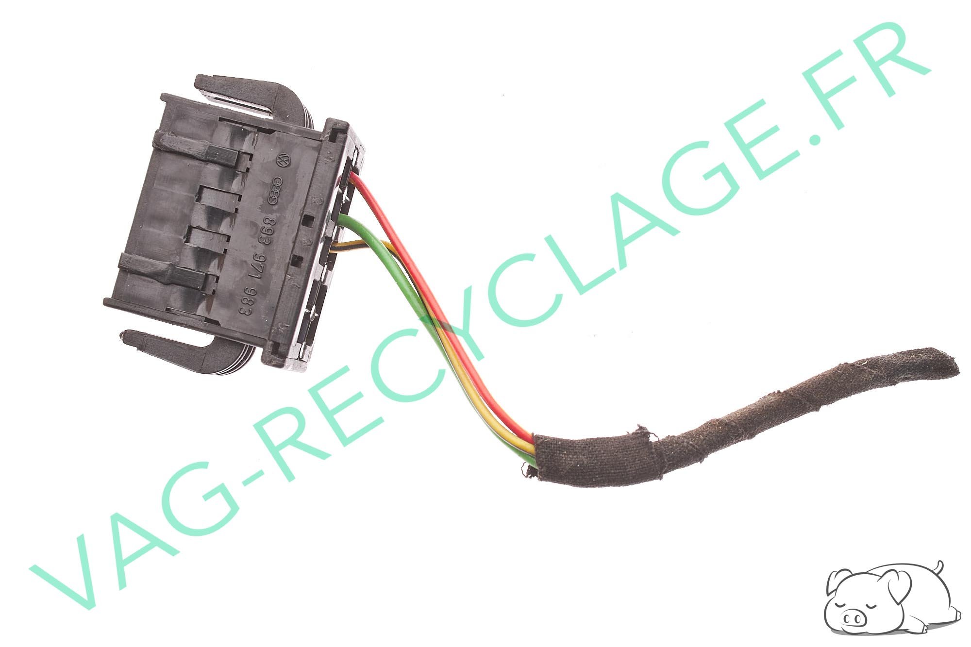 Fiche plate 10 pôles noire 893971983 pour Volkswagen et Audi - Image 1