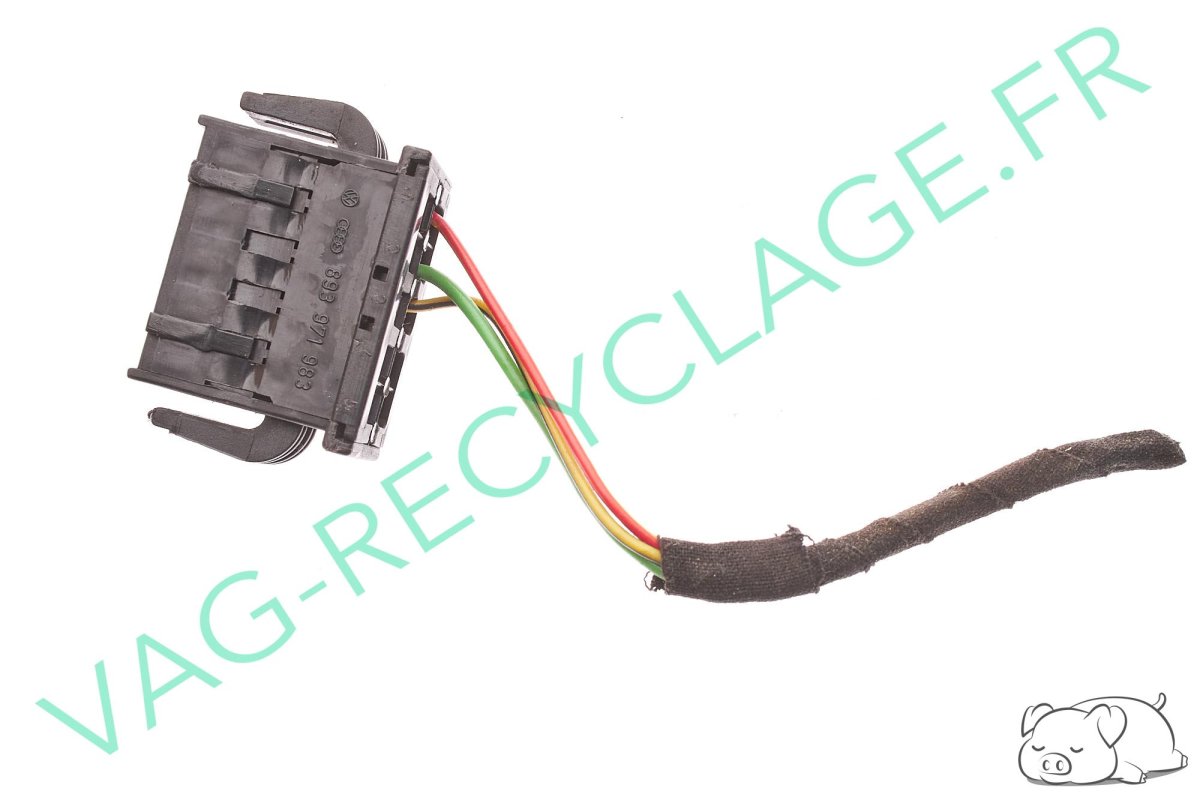 Fiche plate 10 pôles noire 893971983 pour Volkswagen et Audi - Image 1