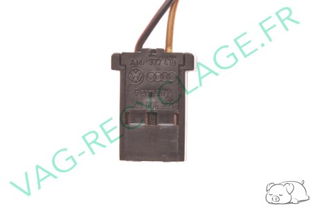 Fiche plate 2 pôles noire 443906231 pour Volkswagen Audi Seat Skoda - Image 2