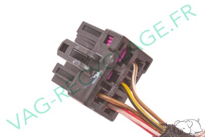 Prise faisceau 6 pôles noire 1J0937731 Touareg 2 Passat 5 B5 Audi A4 B5 - Image 3