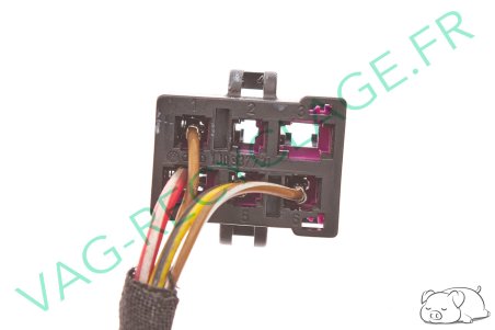 Prise faisceau 6 pôles noire 1J0937731 Touareg 2 Passat 5 B5 Audi A4 B5 - Image 4