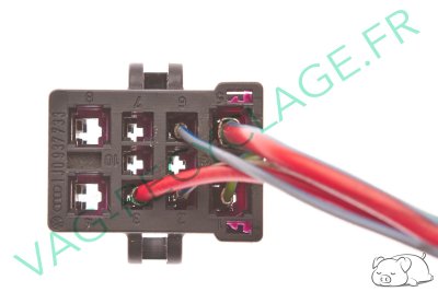 Prise faisceau 10 pôles noire 1J0937733 pour Volkswagen Skoda Seat Audi - Image 3