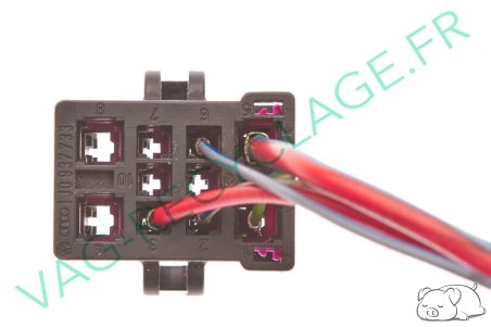 Prise faisceau 10 pôles noire 1J0937733 pour Volkswagen Skoda Seat Audi - Image 3
