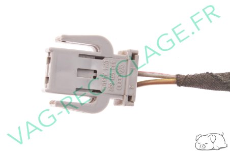 Fiche plate 2 pôles grise 893971632 pour Volkswagen Seat Skoda Audi - Image 1