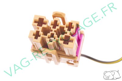 Prise faisceau 6 pôles marron 1J0937731 Touareg 2 Passat 5 B5 Audi A4 B5 - Image 1