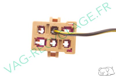 Prise faisceau 6 pôles marron 1J0937731 Touareg 2 Passat 5 B5 Audi A4 B5 - Image 3
