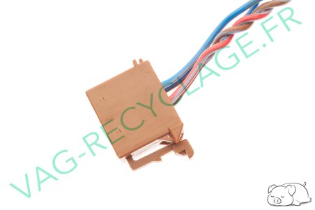 Fiche autoradio 8 pôles marron 357035447A Volkswagen Seat Skoda Audi - Image 1