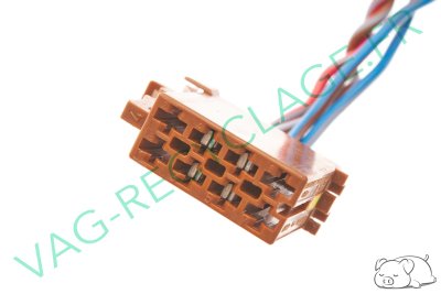 Fiche autoradio 8 pôles marron 357035447A Volkswagen Seat Skoda Audi - Image 3