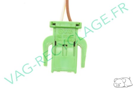 Fiche plate 2 pôles verte 893971632 pour Volkswagen Seat Skoda Audi - Image 1
