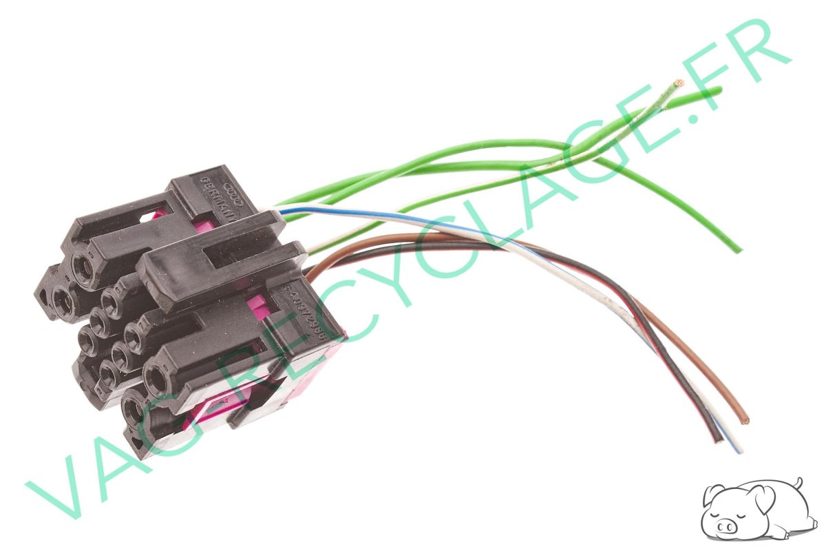 Fiche faisceau 10 pôles noire 8A0972986 Audi A4 B5 B6 B7 Audi A6 C5 Audi A8 D2 - Image 1