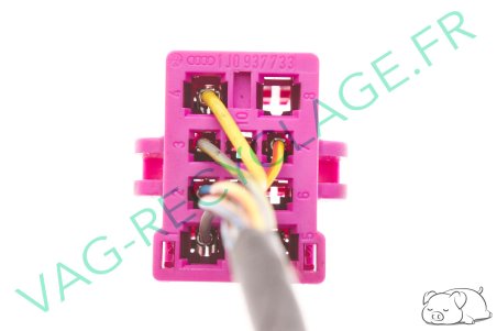 Prise faisceau 10 pôles rose 1J0937733 pour Volkswagen Skoda Seat Audi - Image 4