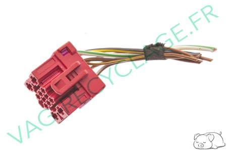Prise faisceau 10 pôles rouge 1J0937733 pour Volkswagen Skoda Seat Audi - Image 1