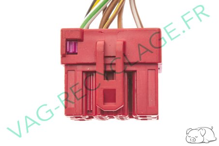 Prise faisceau 10 pôles rouge 1J0937733 pour Volkswagen Skoda Seat Audi - Image 2
