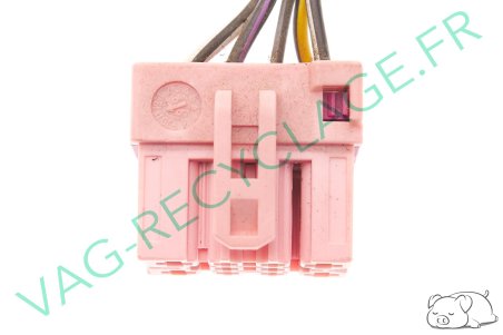 Prise faisceau 10 pôles rose clair 1J0937733 pour Volkswagen Skoda Seat Audi - Image 2