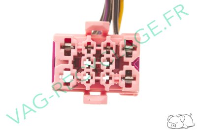 Prise faisceau 10 pôles rose clair 1J0937733 pour Volkswagen Skoda Seat Audi - Image 5