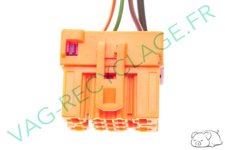 Prise faisceau 10 pôles orange 1J0937733 pour Volkswagen Skoda Seat Audi - Image 2