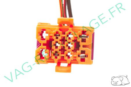 Prise faisceau 10 pôles orange 1J0937733 pour Volkswagen Skoda Seat Audi - Image 5