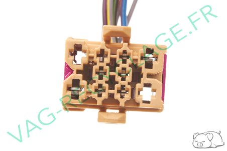Prise faisceau 10 pôles marron 1J0937733 pour Volkswagen Skoda Seat Audi - Image 5